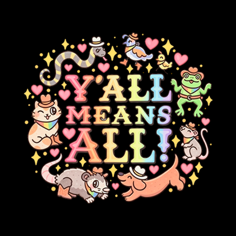 Y'all Means All Washed T-Shirt