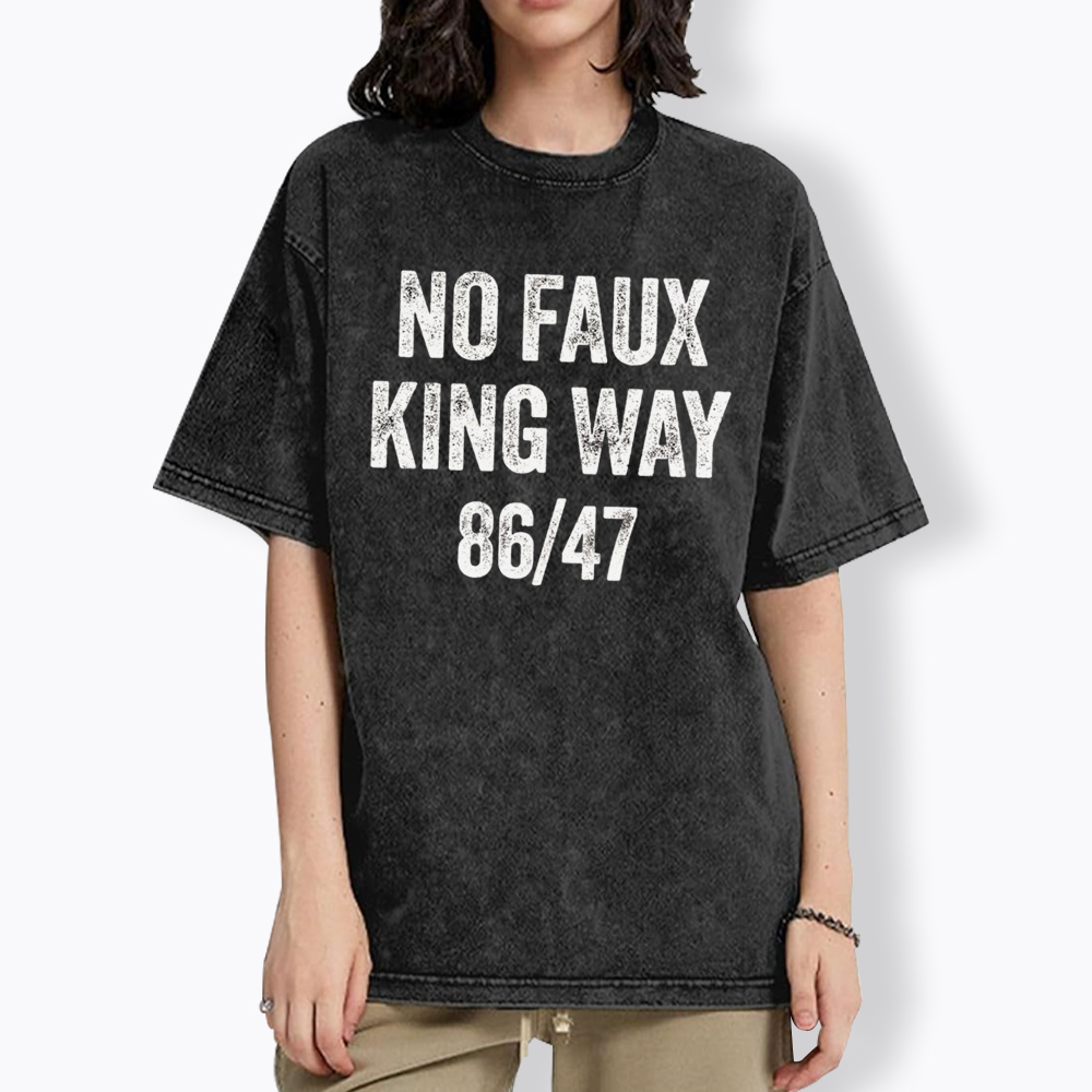 No Faux King Way 8647 Washed T-Shirt