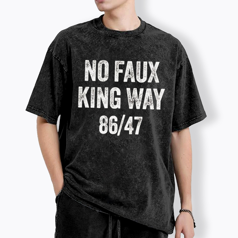 No Faux King Way 8647 Washed T-Shirt