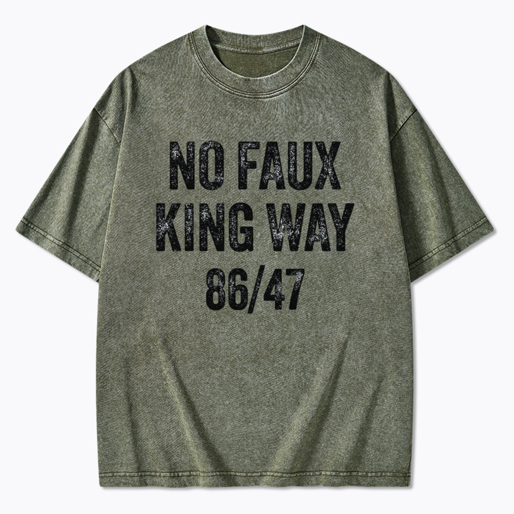 No Faux King Way 8647 Washed T-Shirt
