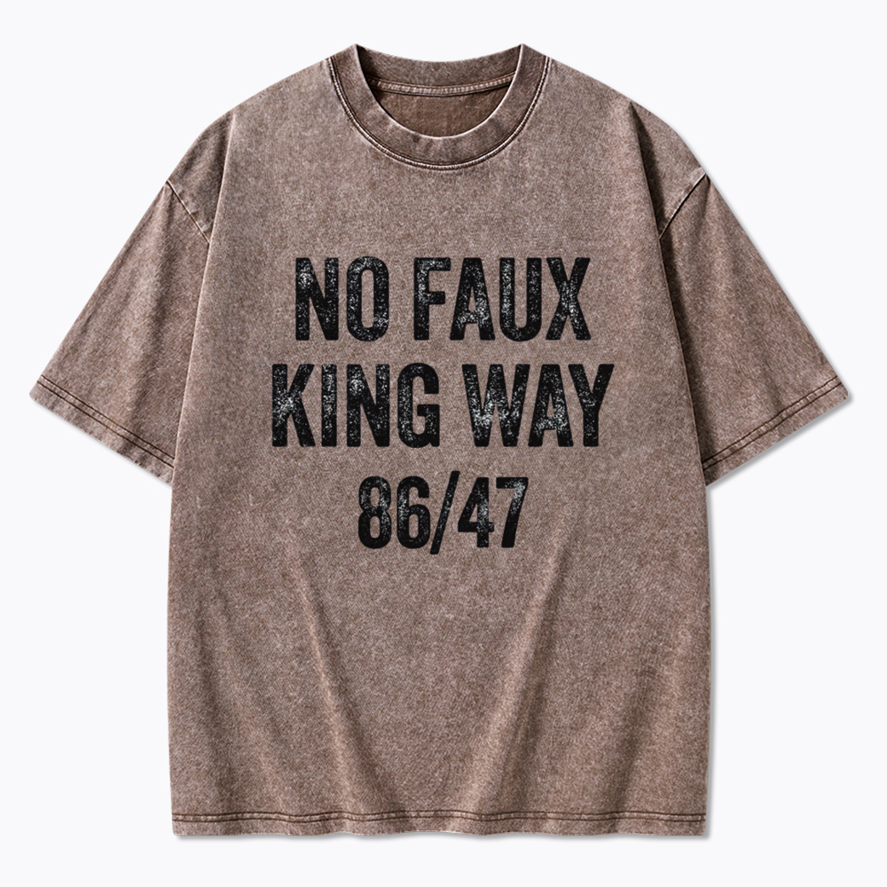No Faux King Way 8647 Washed T-Shirt