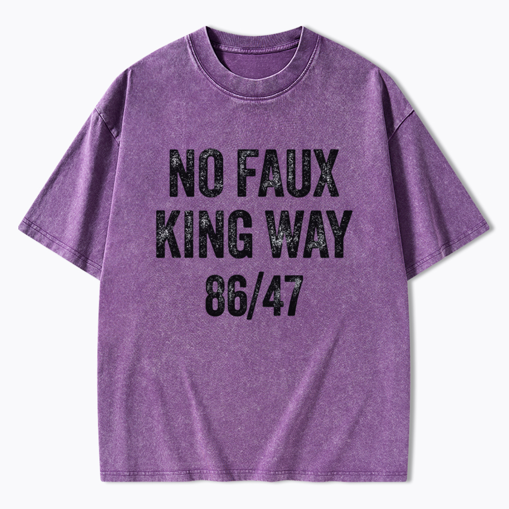 No Faux King Way 8647 Washed T-Shirt