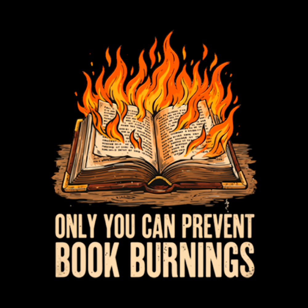 Only You Can Prevent Book Burnings Washed T-Shirt