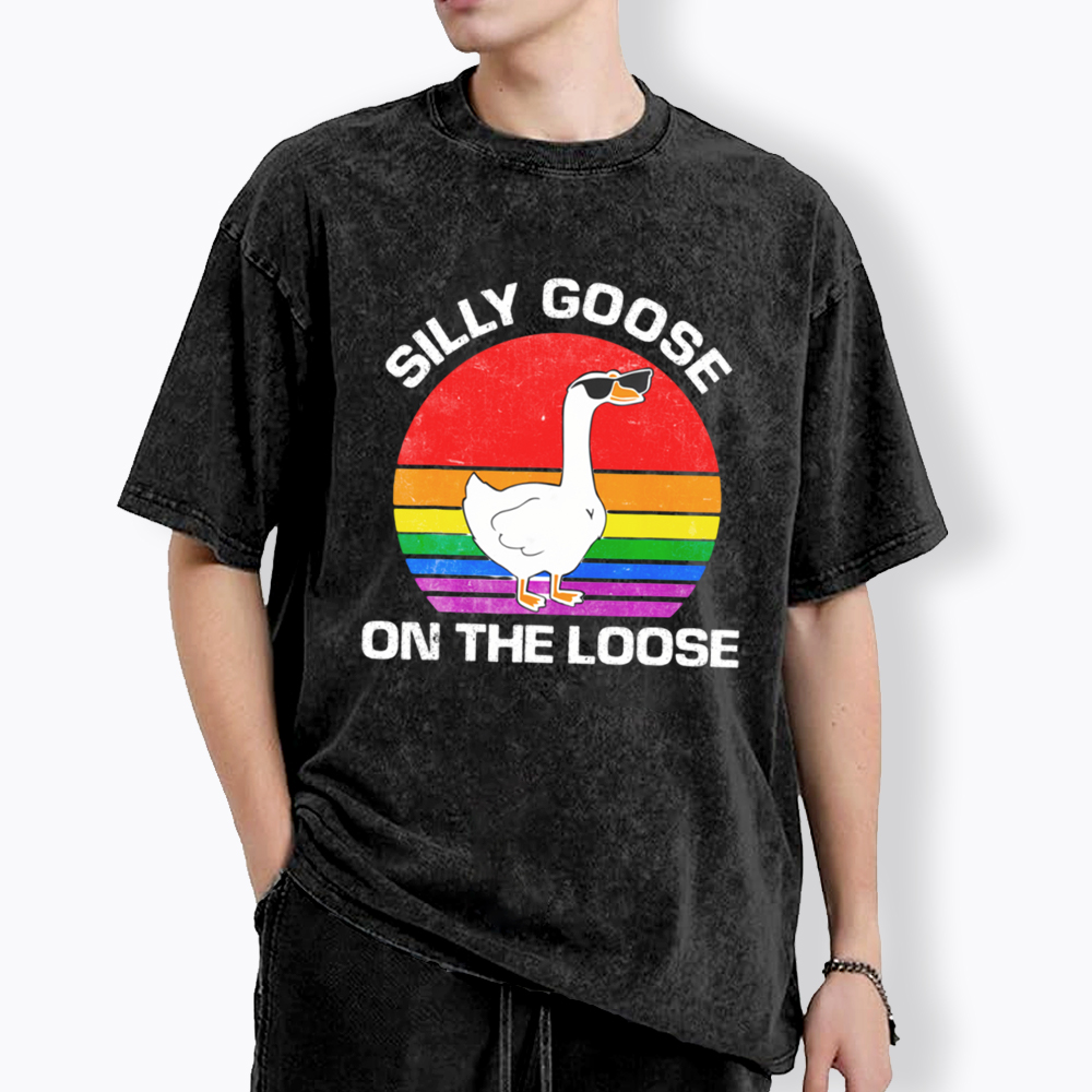 Silly On The Loose LGBTQ Washed T-Shirt