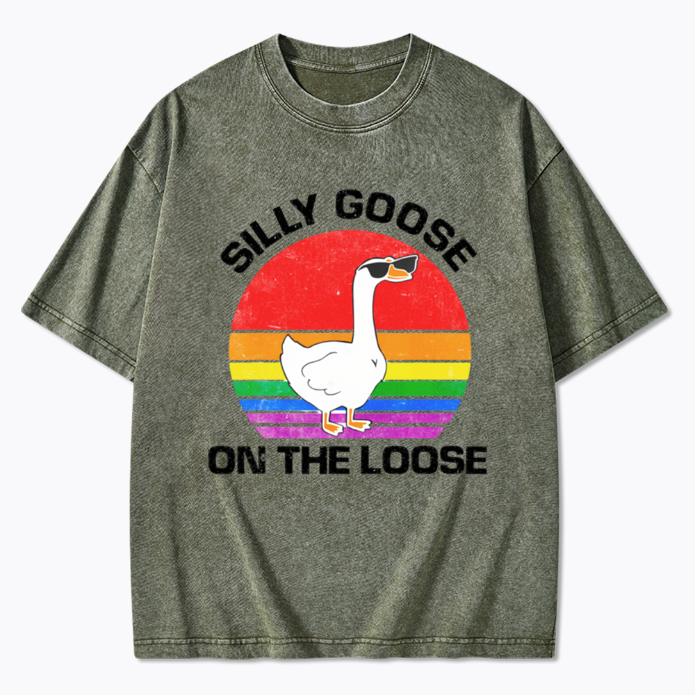 Silly On The Loose LGBTQ Washed T-Shirt