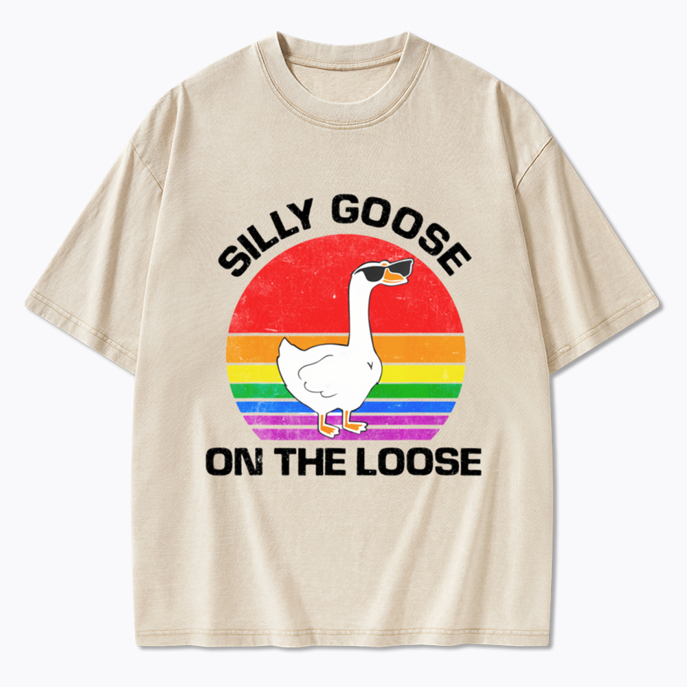 Silly On The Loose LGBTQ Washed T-Shirt