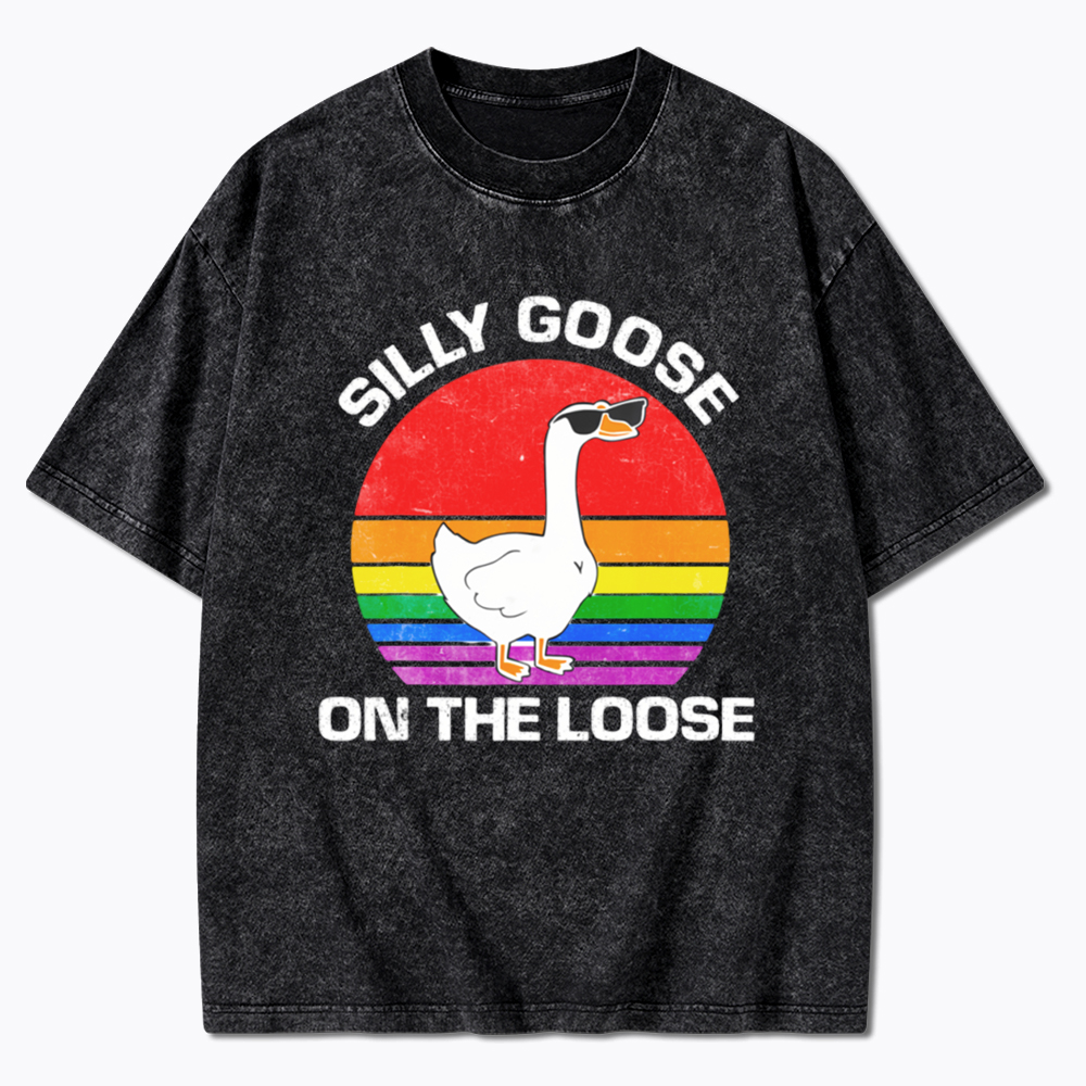 Silly On The Loose LGBTQ Washed T-Shirt