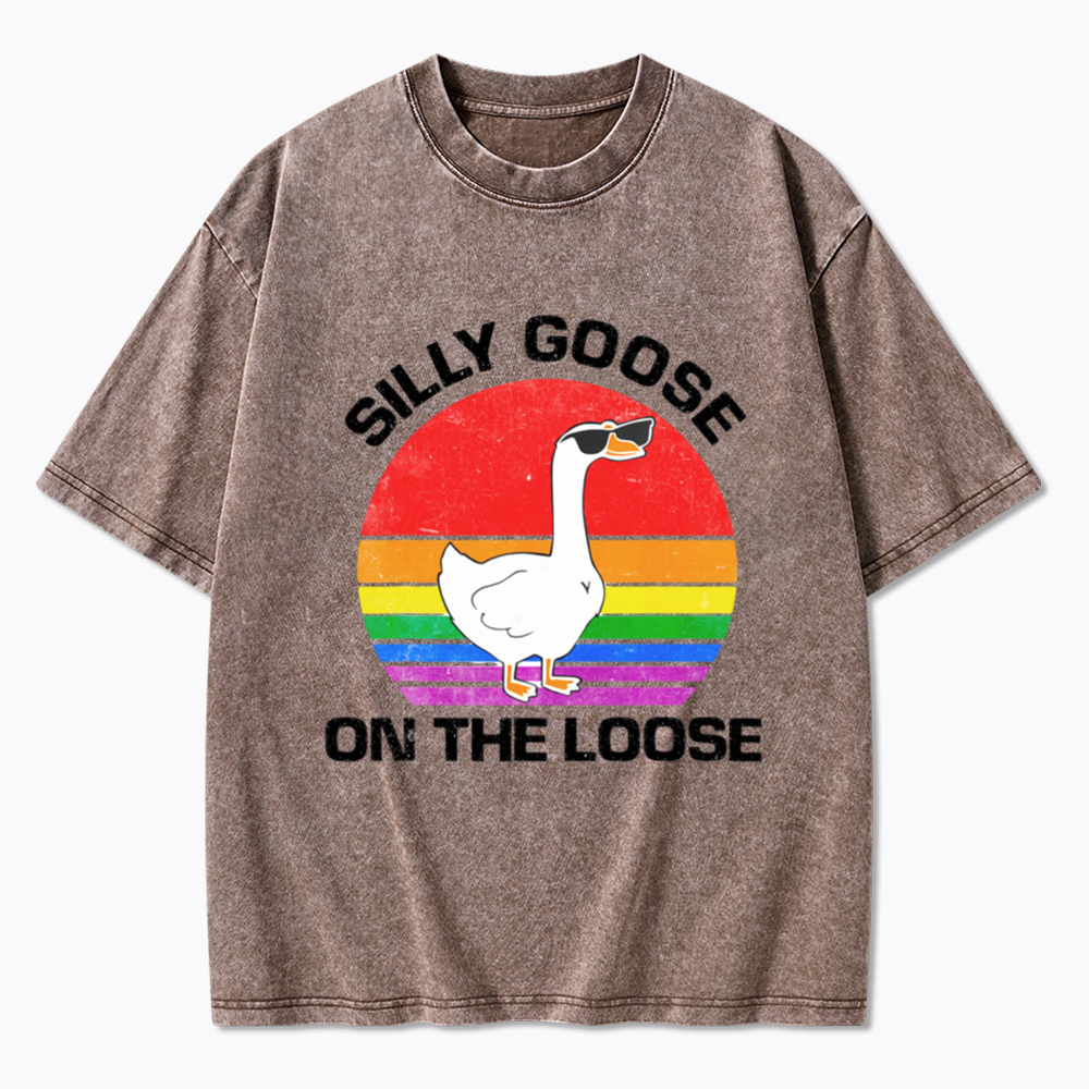 Silly On The Loose LGBTQ Washed T-Shirt