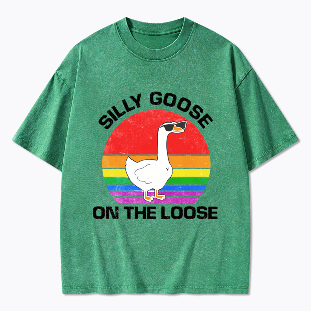 Silly On The Loose LGBTQ Washed T-Shirt