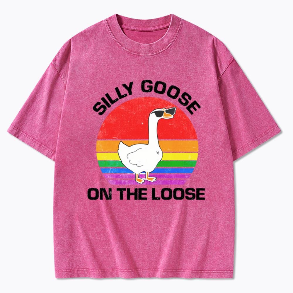 Silly On The Loose LGBTQ Washed T-Shirt