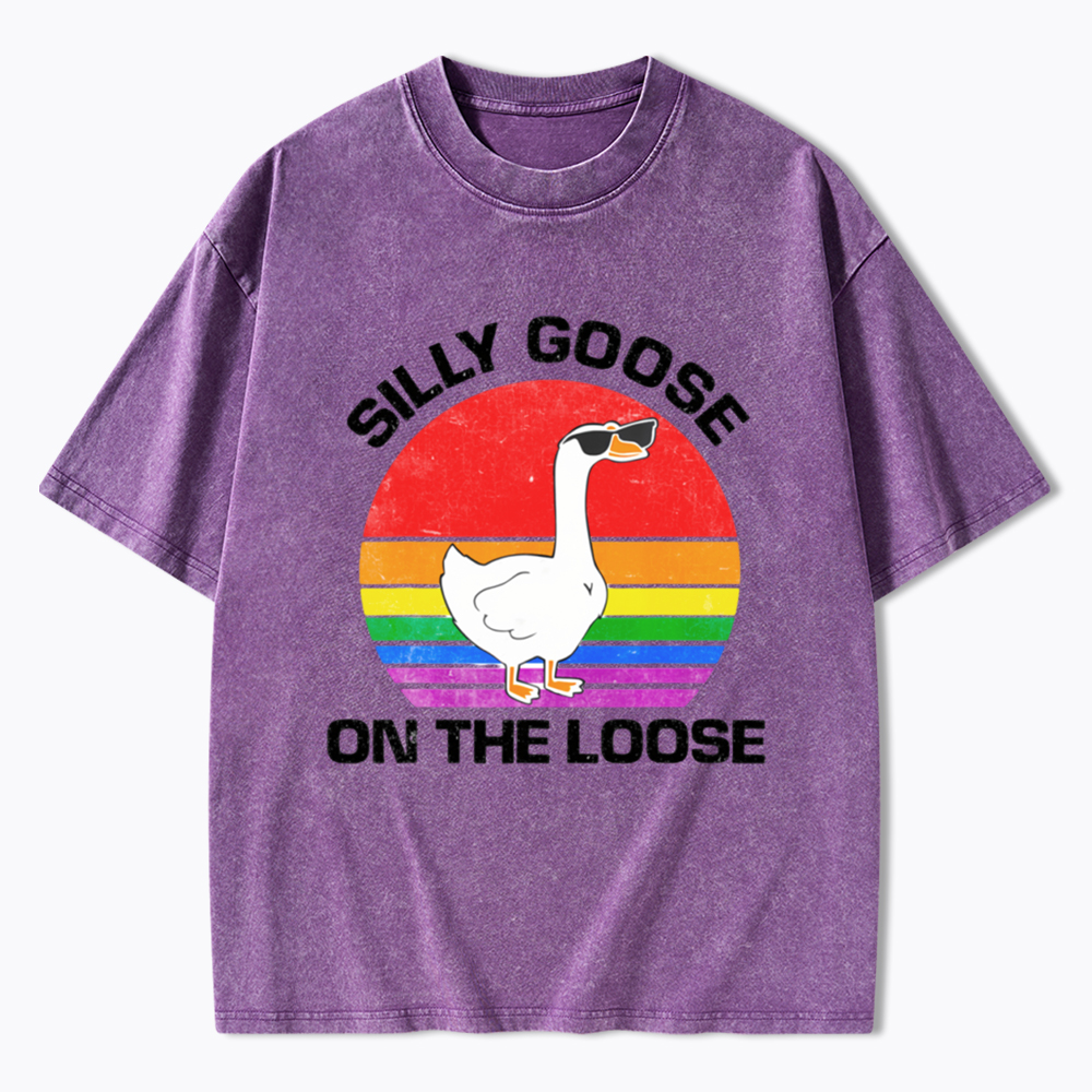 Silly On The Loose LGBTQ Washed T-Shirt