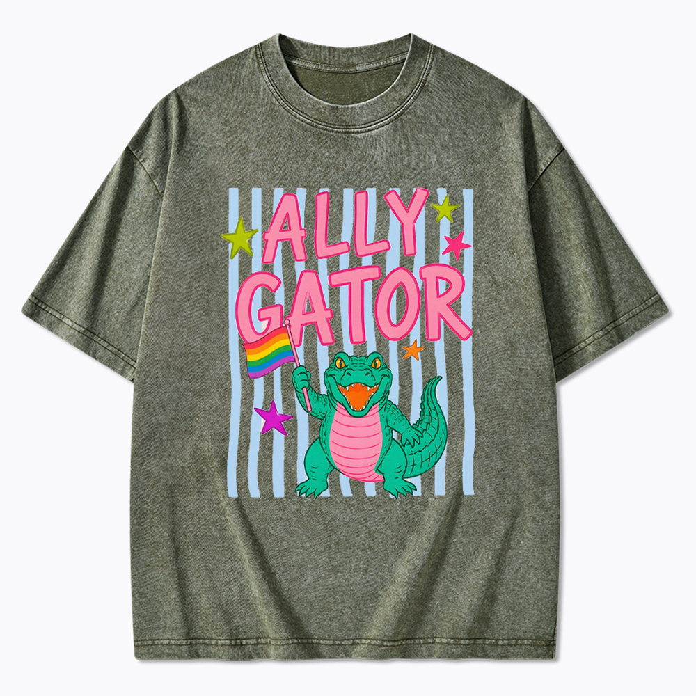 Ally Gator Pride Washed T-Shirt