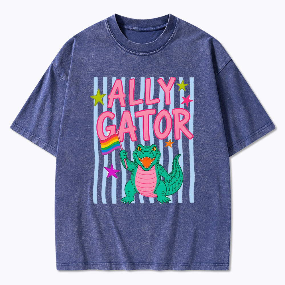 Ally Gator Pride Washed T-Shirt