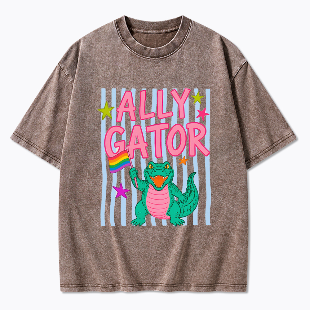 Ally Gator Pride Washed T-Shirt
