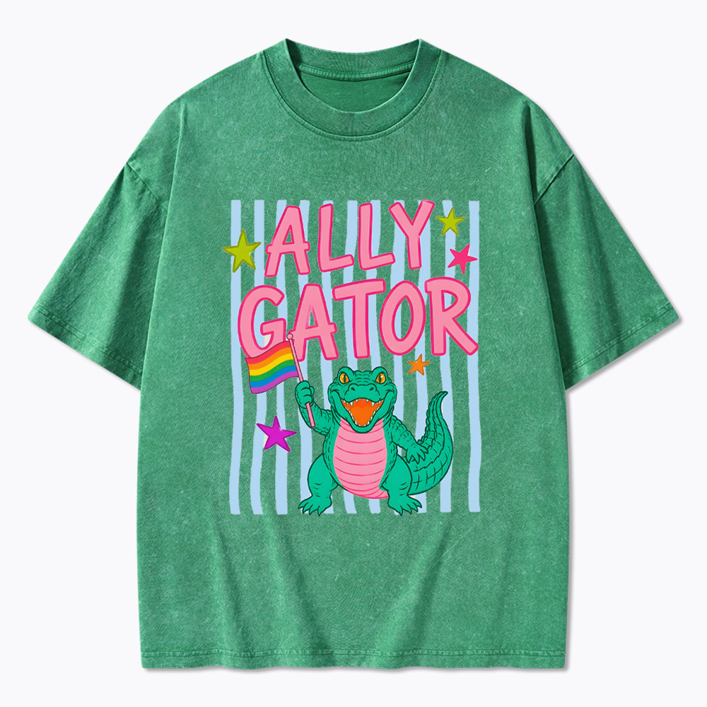 Ally Gator Pride Washed T-Shirt