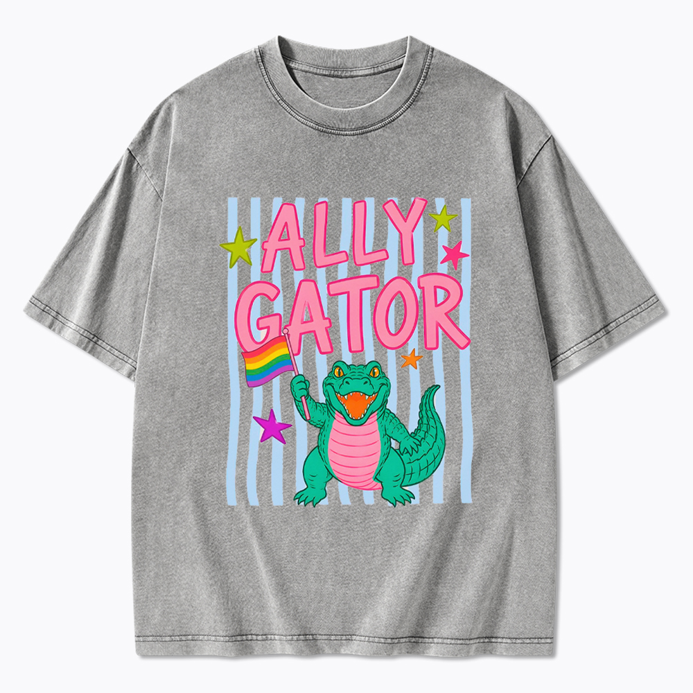 Ally Gator Pride Washed T-Shirt
