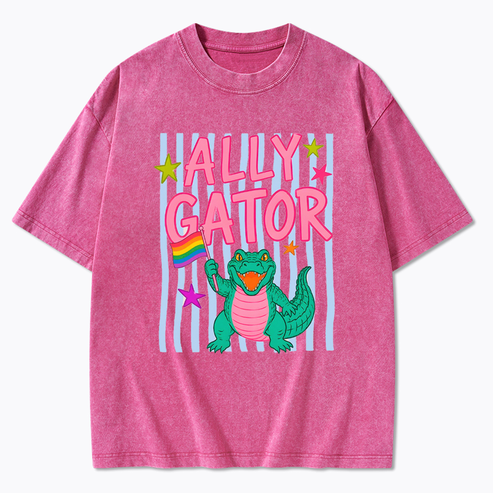 Ally Gator Pride Washed T-Shirt
