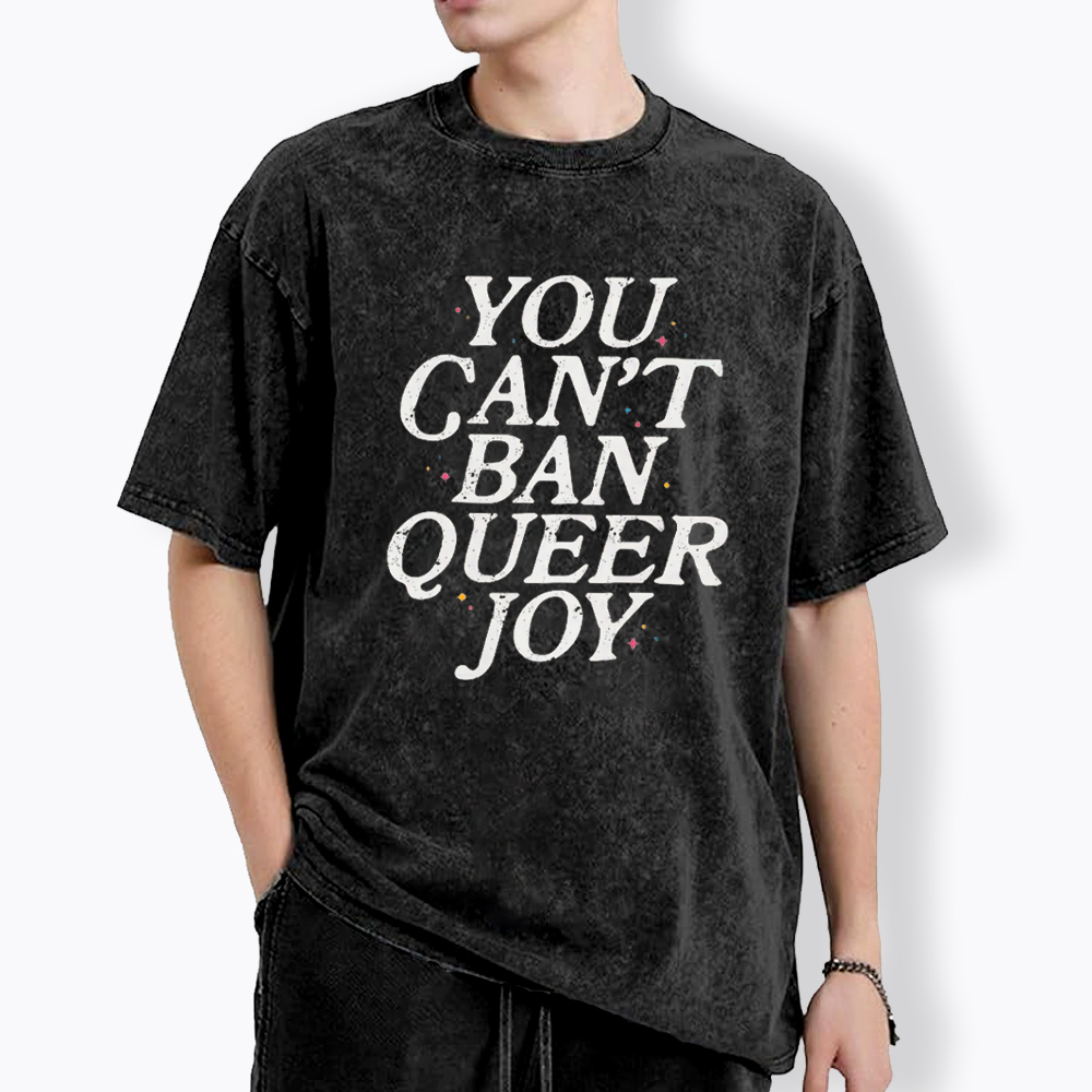You Can't Ban Queer Joy Washed T-Shirt