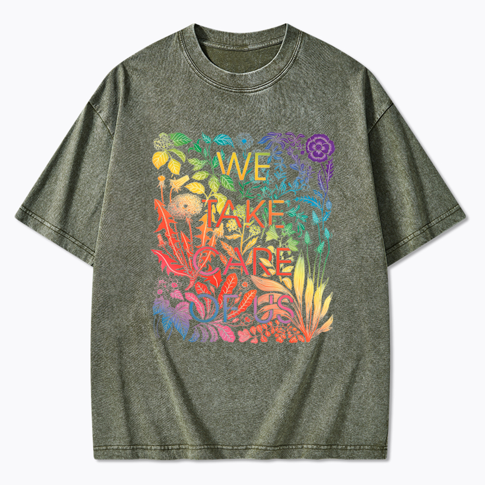 We Take Care Of Us LGBTQ Pride Washed T-Shirt