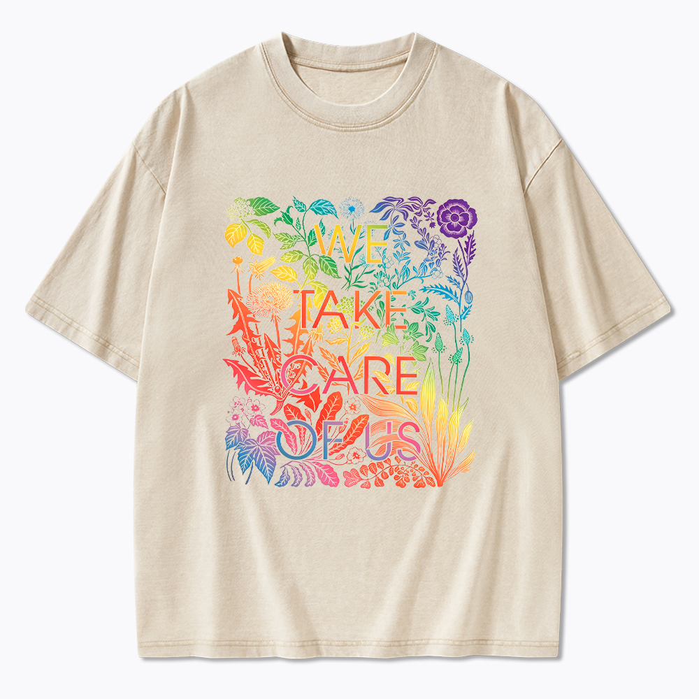 We Take Care Of Us LGBTQ Pride Washed T-Shirt