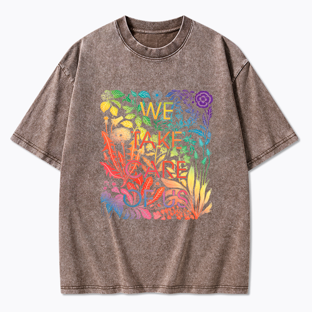 We Take Care Of Us LGBTQ Pride Washed T-Shirt