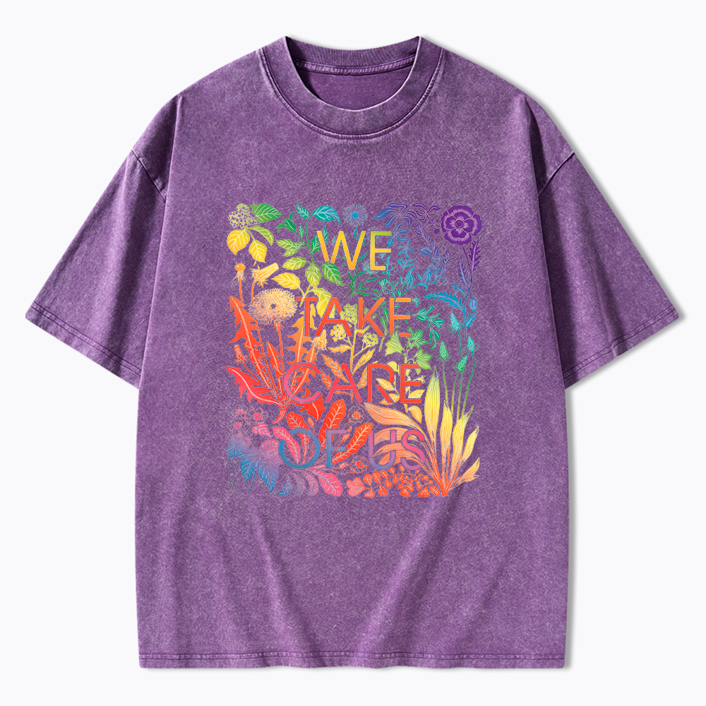 We Take Care Of Us LGBTQ Pride Washed T-Shirt