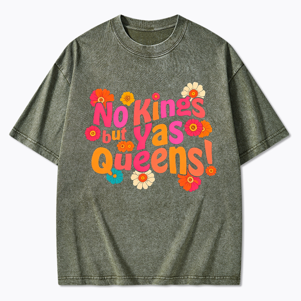 No Kings But Yas Queen Washed T-Shirt