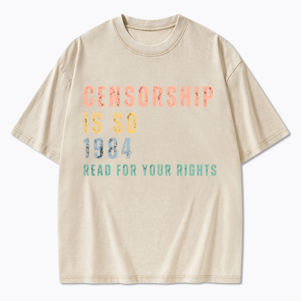 Library Censorship Is So 1984 Washed T-Shirt