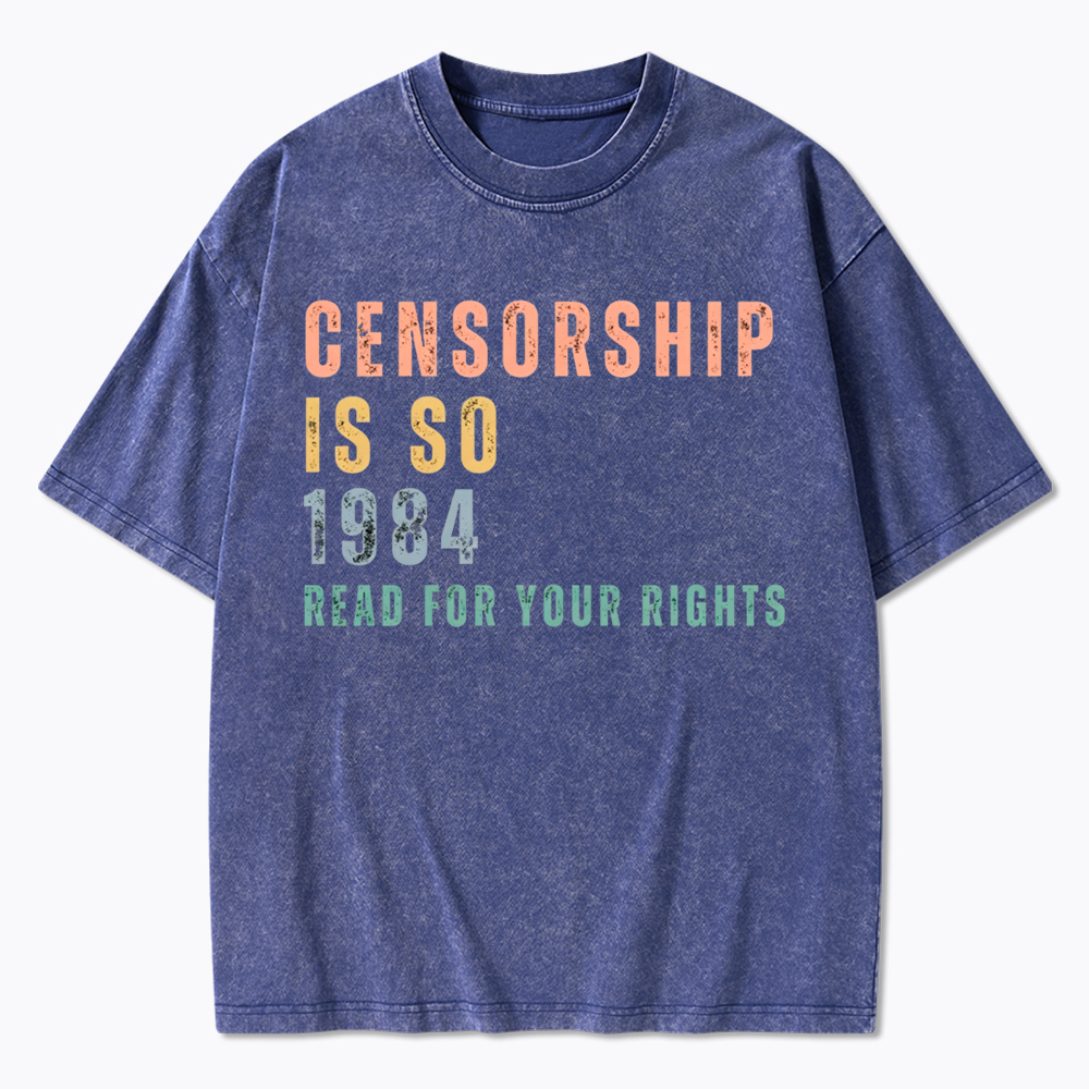 Library Censorship Is So 1984 Washed T-Shirt