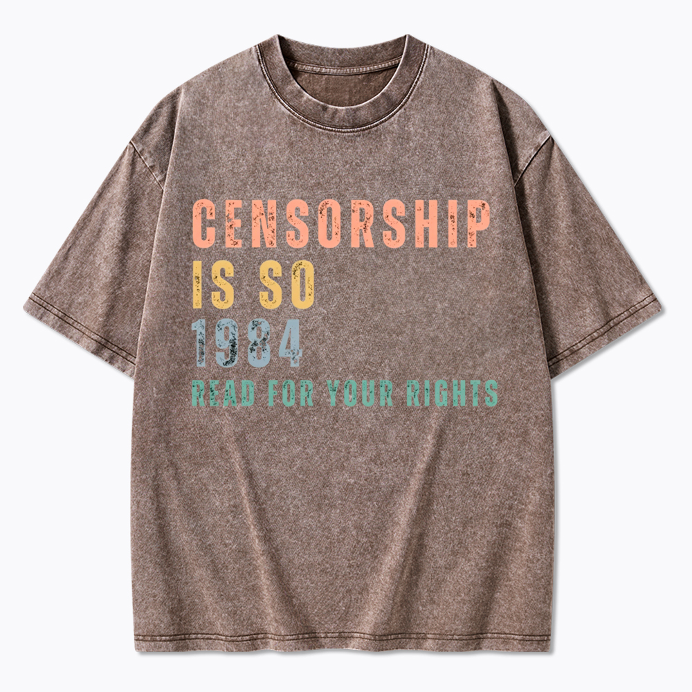 Library Censorship Is So 1984 Washed T-Shirt