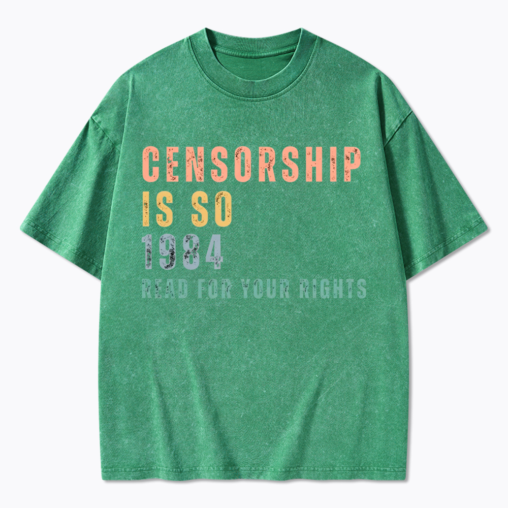 Library Censorship Is So 1984 Washed T-Shirt