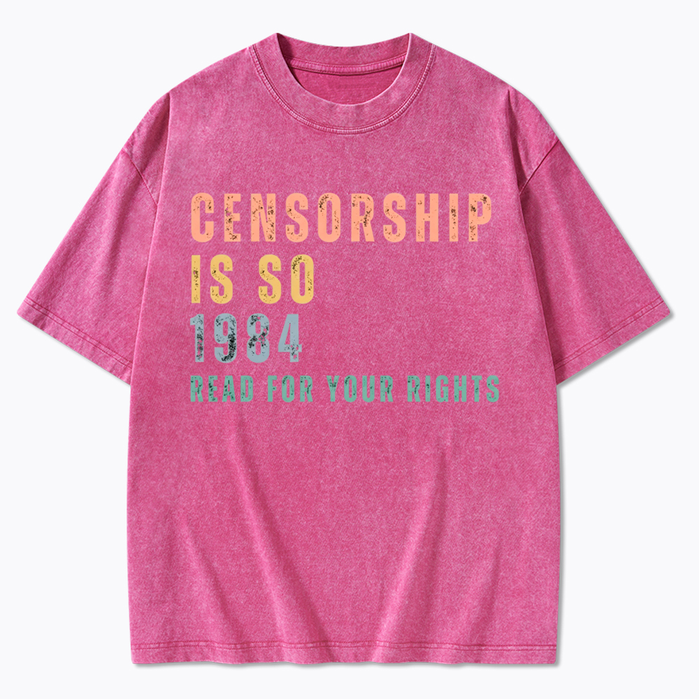 Library Censorship Is So 1984 Washed T-Shirt