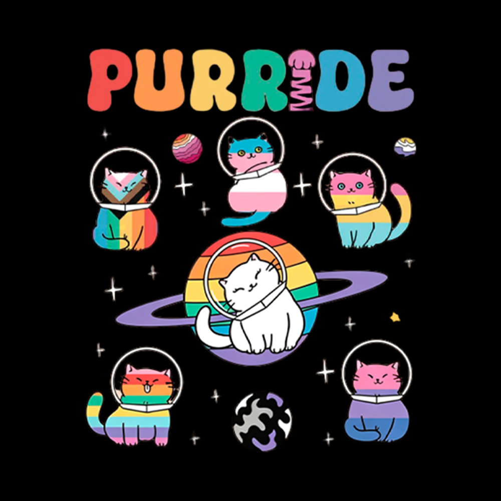 Purride Cats In Space Washed T-Shirt
