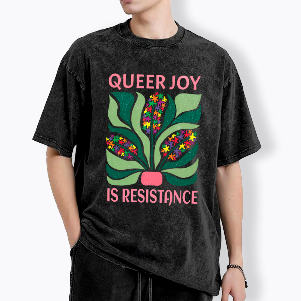 Queer Joy is Resistance Washed T-Shirt