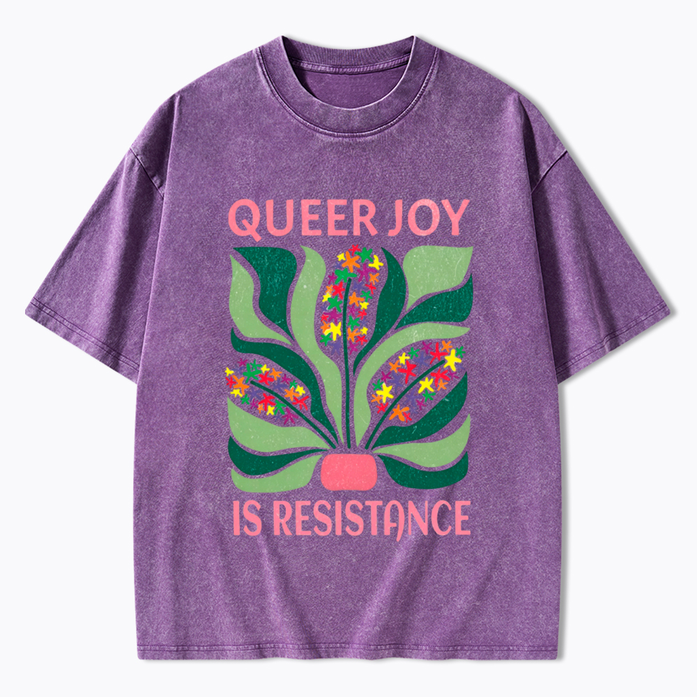 Queer Joy is Resistance Washed T-Shirt