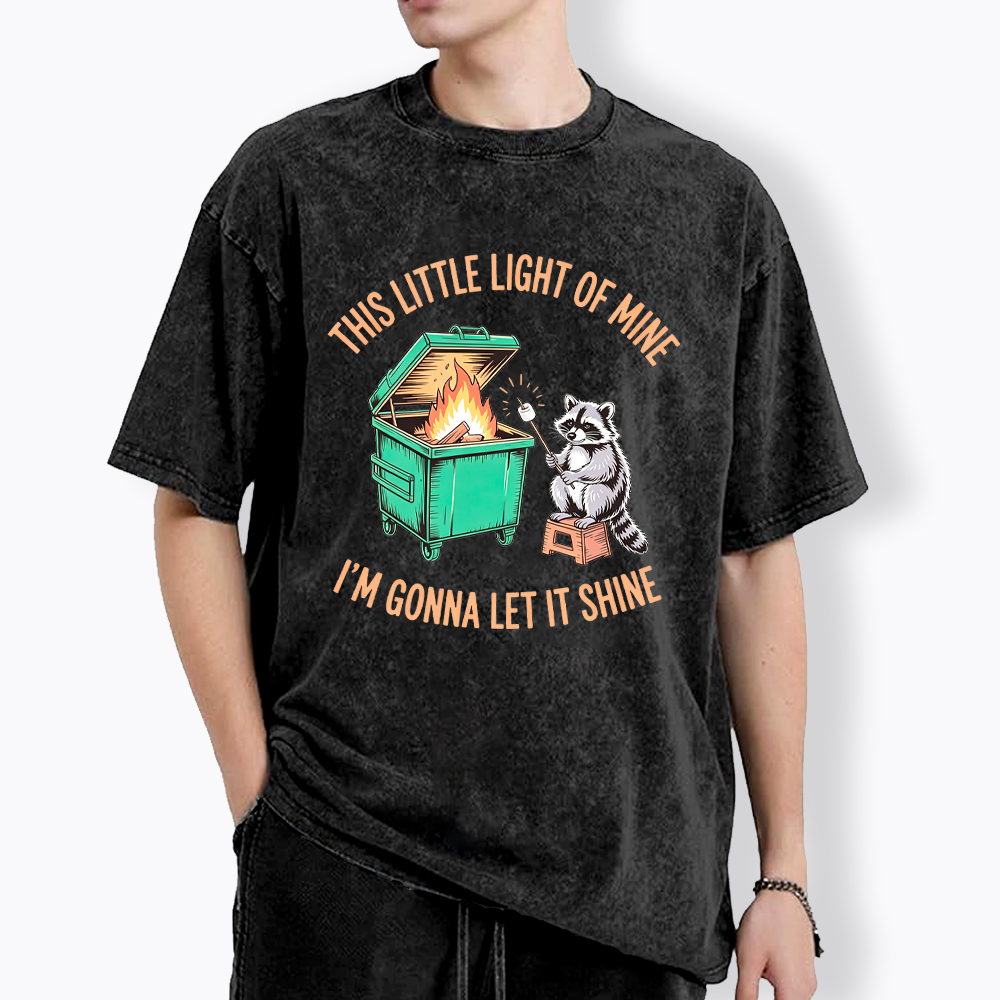 This Little Light Of Mine I'm Gonna Let It Shine Washed T-Shirt