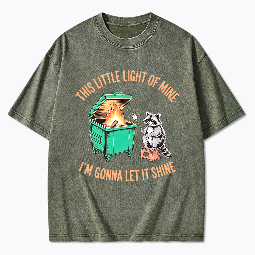 This Little Light Of Mine I'm Gonna Let It Shine Washed T-Shirt