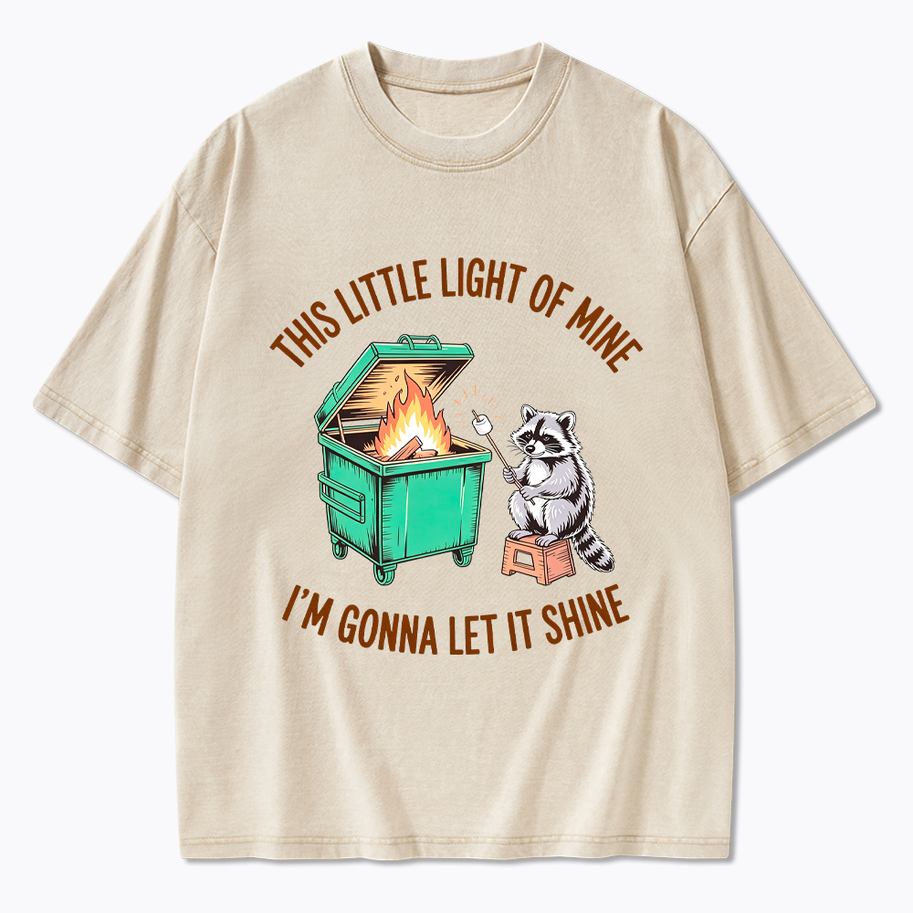This Little Light Of Mine I'm Gonna Let It Shine Washed T-Shirt