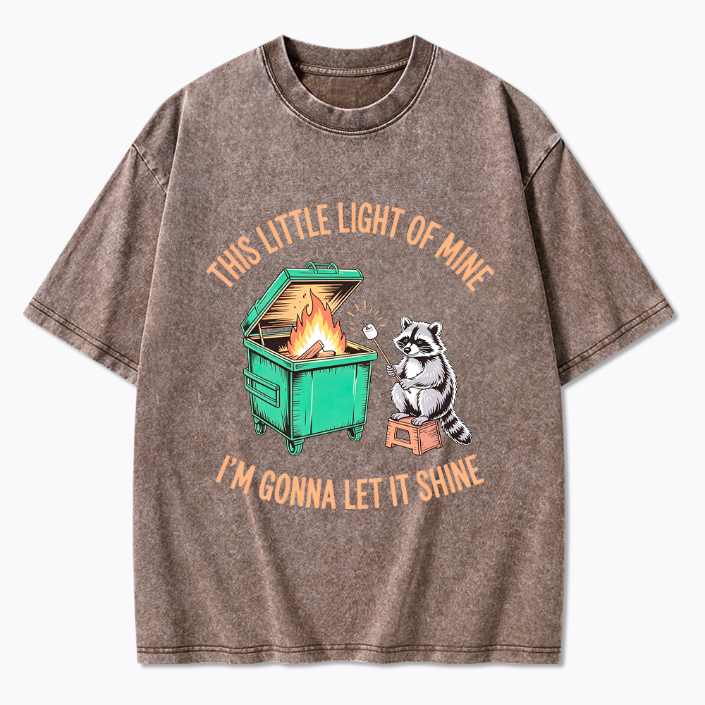 This Little Light Of Mine I'm Gonna Let It Shine Washed T-Shirt