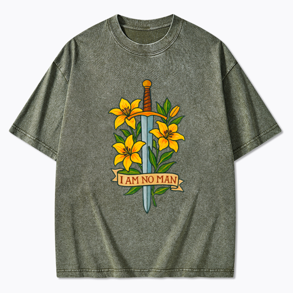 I am no Man Washed T-Shirt