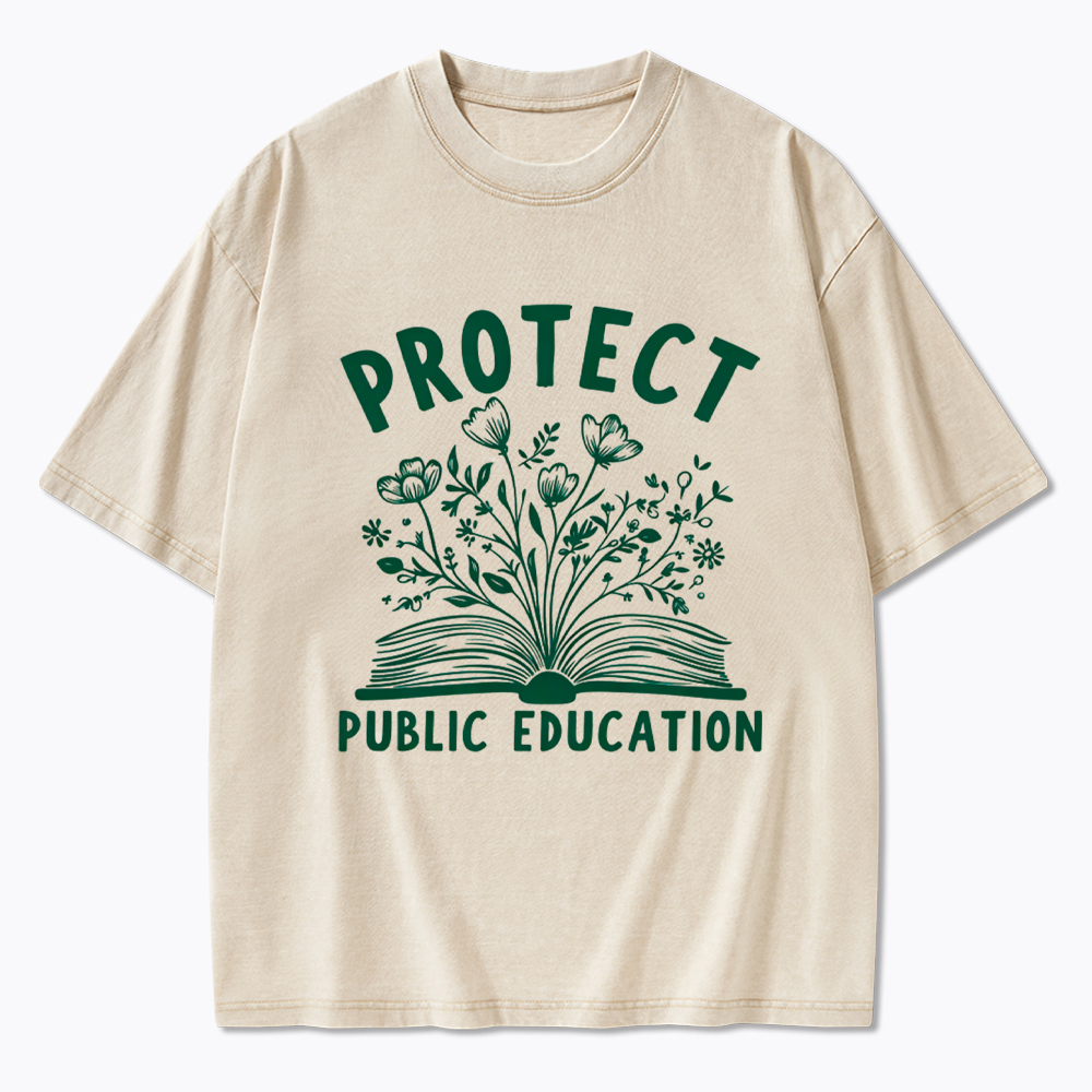 Protect Public Schools Washed T-Shirt
