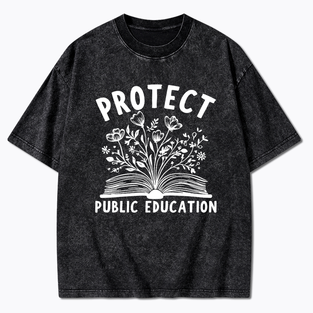 Protect Public Schools Washed T-Shirt