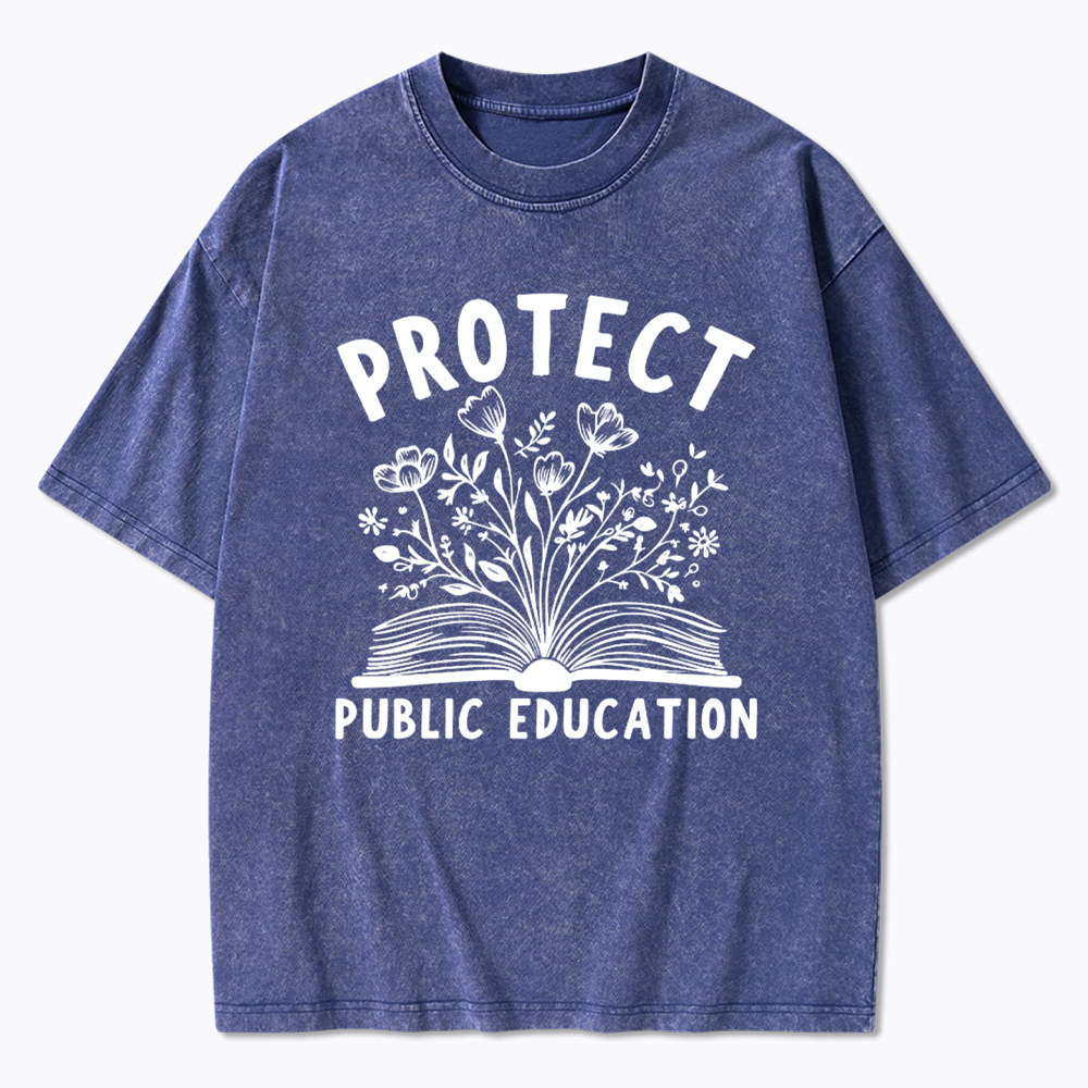 Protect Public Schools Washed T-Shirt