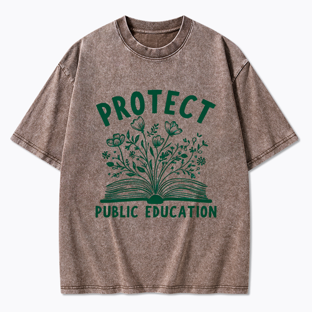 Protect Public Schools Washed T-Shirt