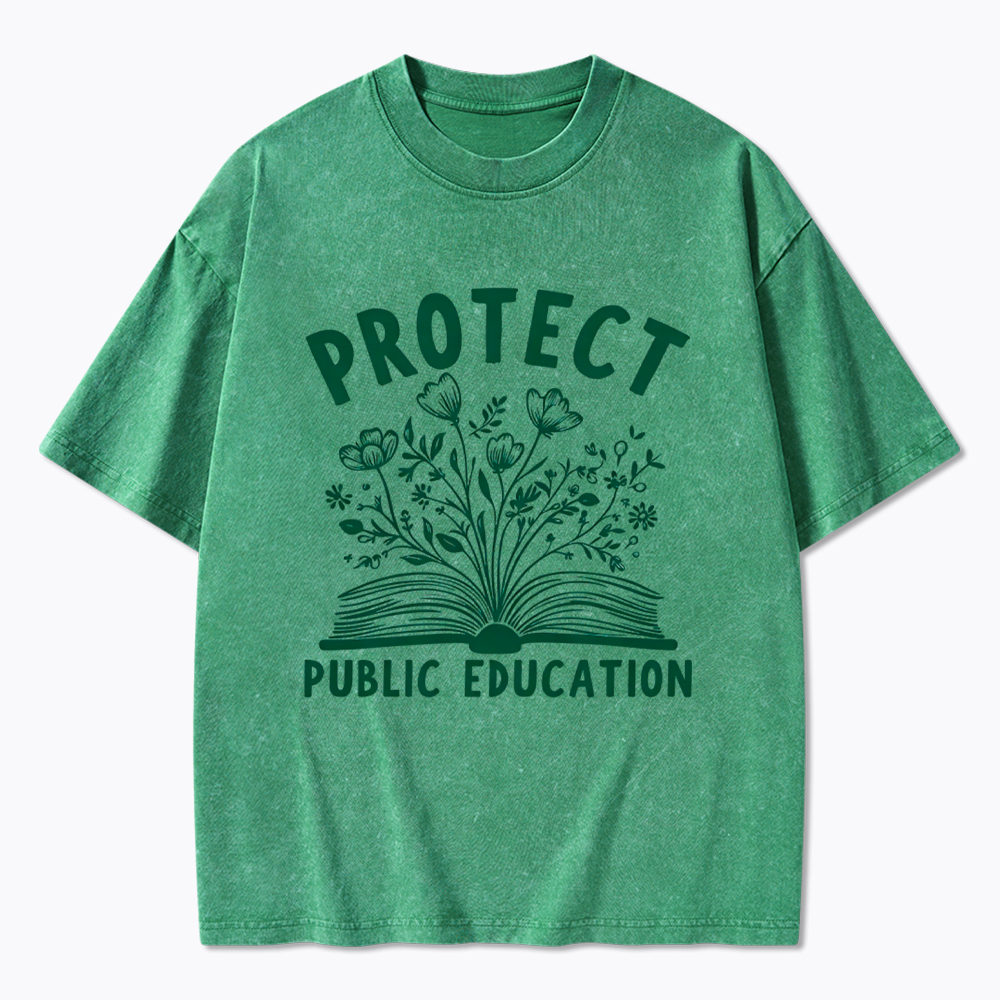 Protect Public Schools Washed T-Shirt