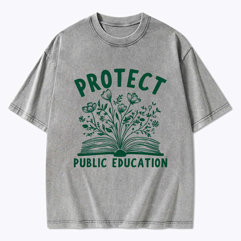 Protect Public Schools Washed T-Shirt