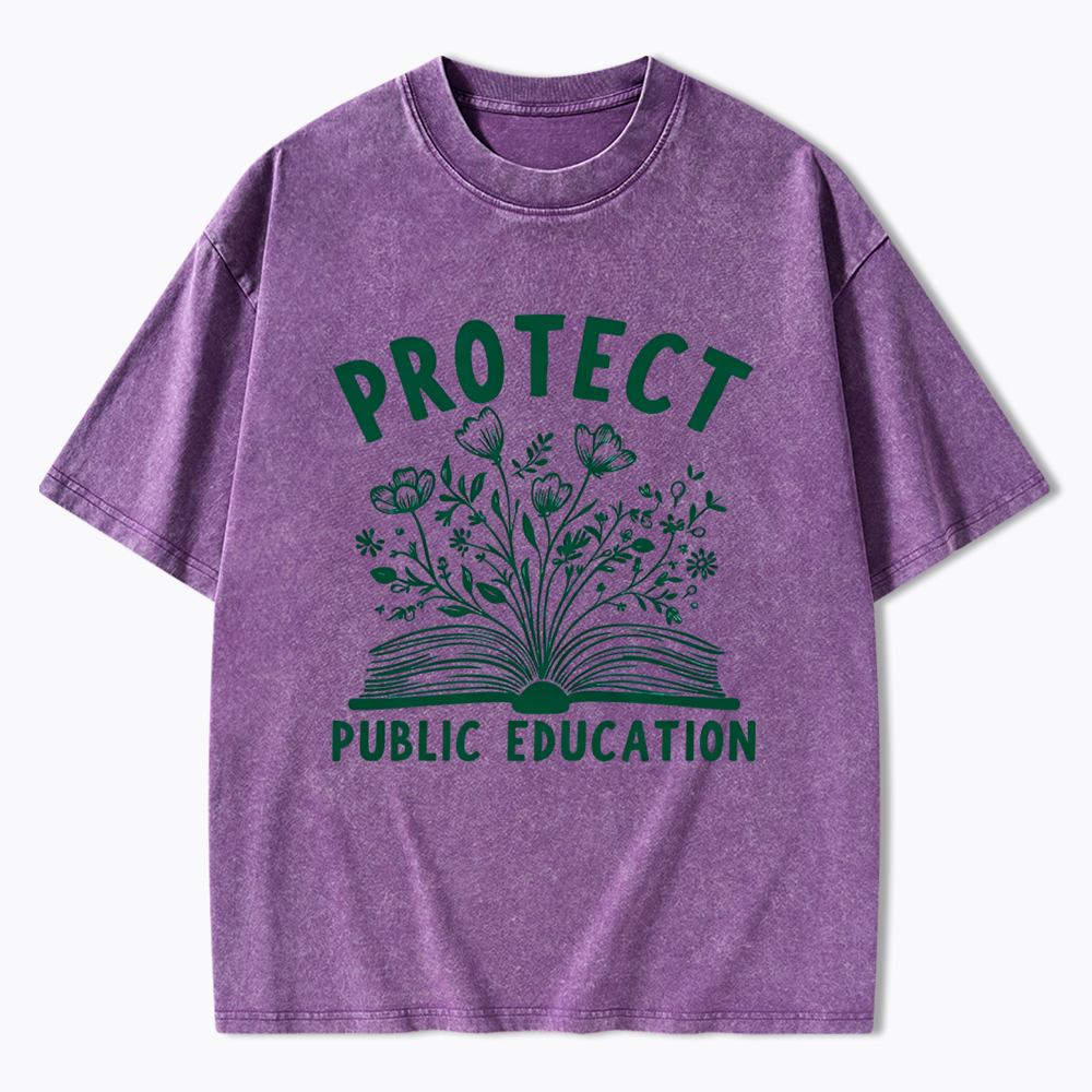 Protect Public Schools Washed T-Shirt
