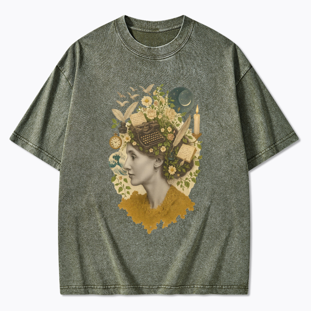 Feminist Literary Book Lover Washed T-Shirt