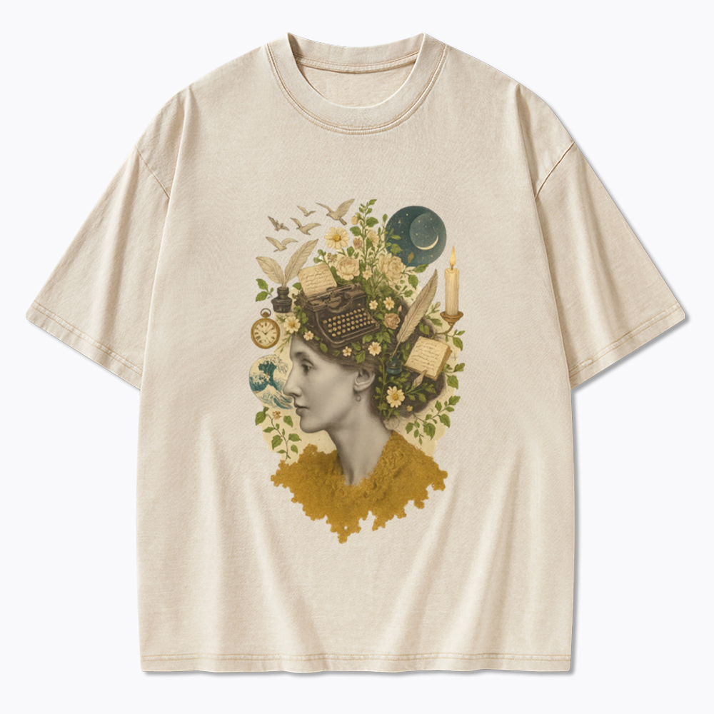 Feminist Literary Book Lover Washed T-Shirt