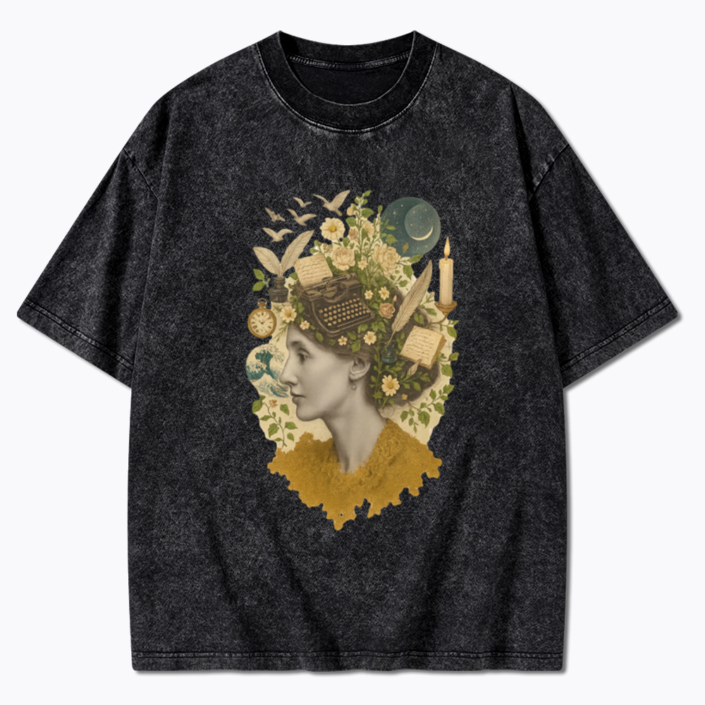 Feminist Literary Book Lover Washed T-Shirt